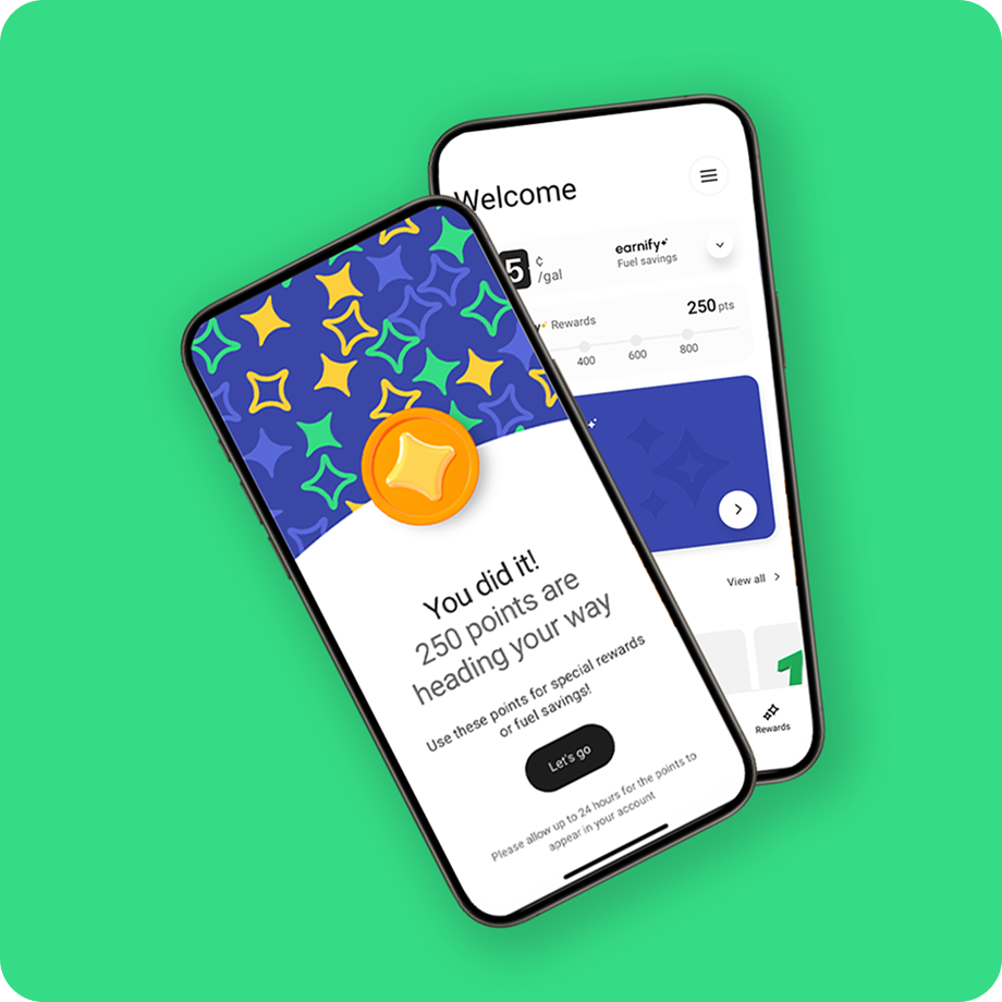 Welcome reward message on phone